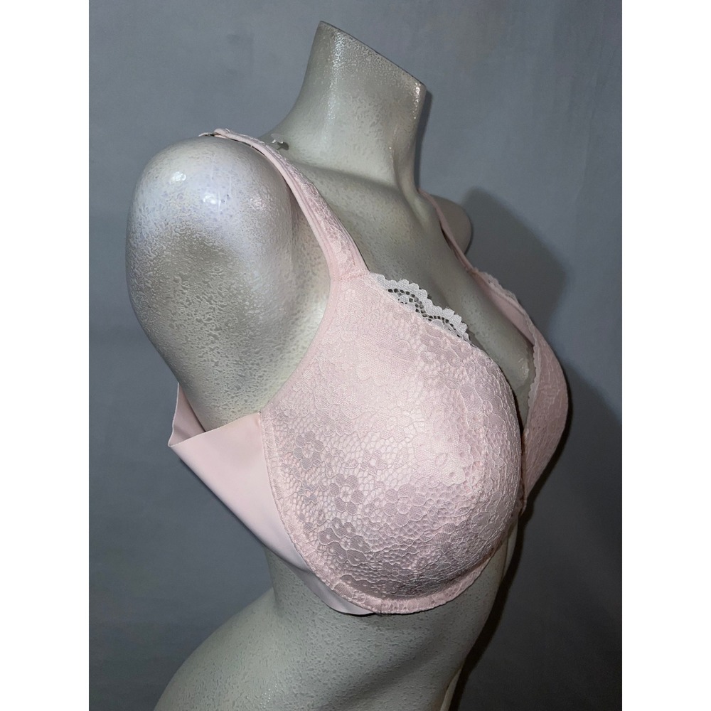 New Jessica Simpson Pink Lace Full Coverage Underwire Bra Size 42C - Picture 3 of 8
